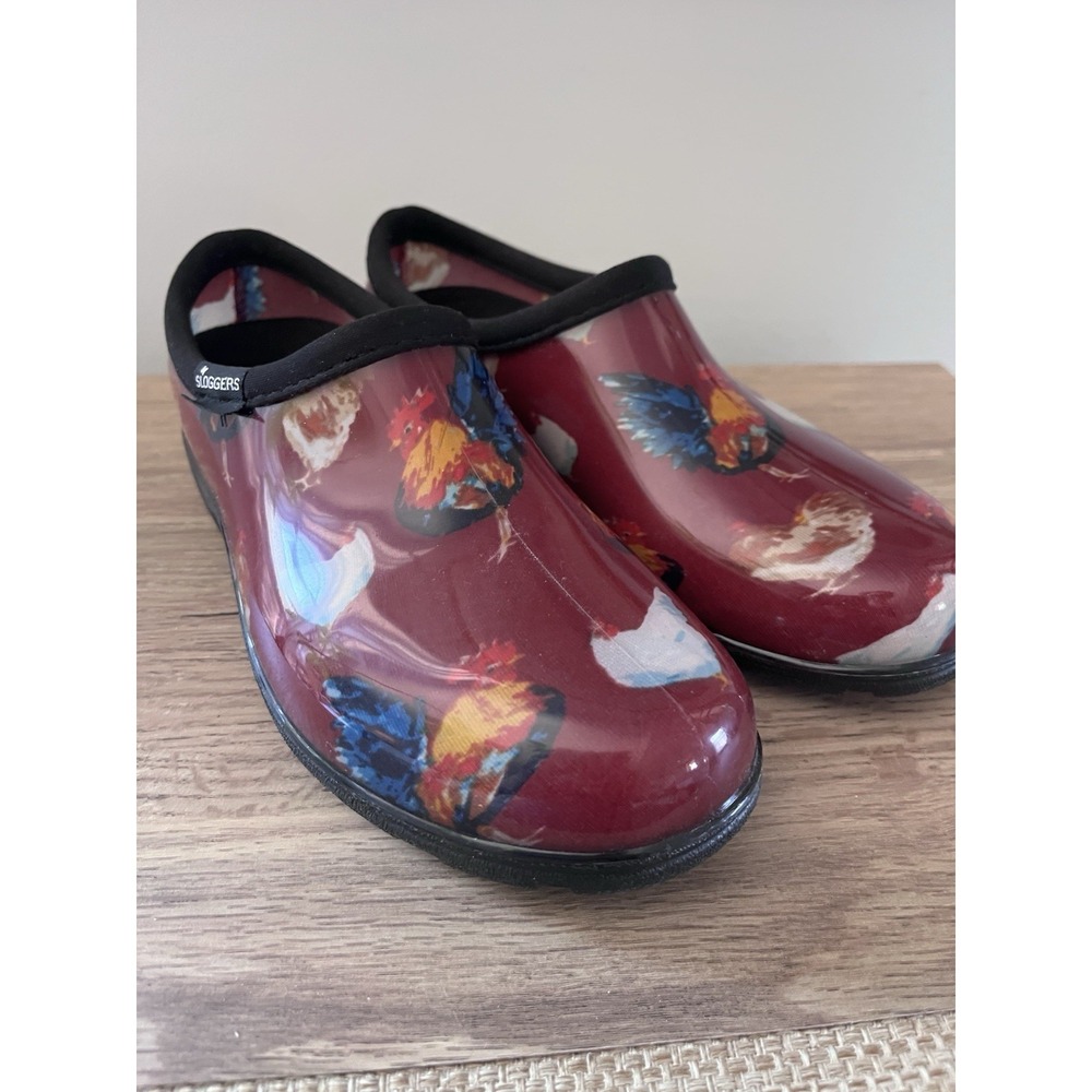 SLOGGERS Womens 6 GARDEN‎ Shoe Rain Boot Barn Chicken Waterproof Dark Red W1